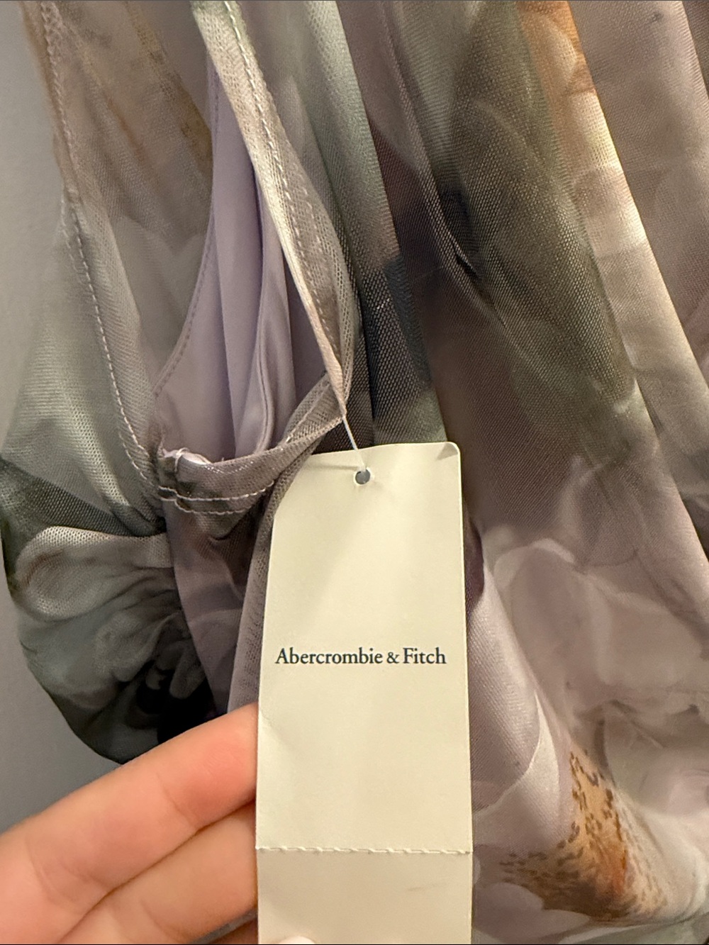 Abercrombie & Fitch Floral Draped Maxi Dress in Blush, Olive & Taupe - Picture 5 of 5